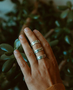 Custom Mountain Ring, Turquoise Inlay, Handmade ring