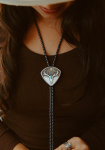 Elk Bolo Tie, Western Bolo Tie, Groom Bolo Tie, Hunter, Stag, Elk