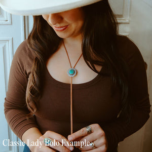 Variscite Lady Bolo Tie | Feminine Bolo Tie