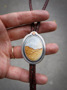 Chicken Track Jasper, Landscape Jasper Bolo Tie