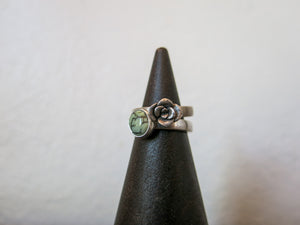 Succulent and Variscite Stack Rings | Size 5