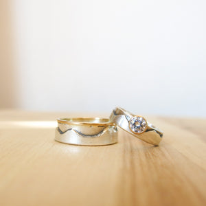 Custom Wedding Ring | Custom Mountain Ring | Unisex Wedding Ring | Mountain Ring | Silver Mountain Ring | Gold Mountain Ring