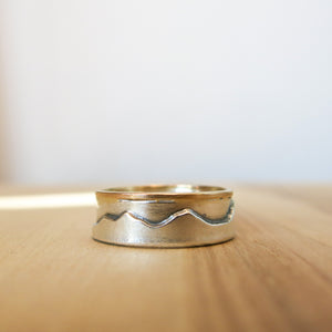 Custom Wedding Ring | Custom Mountain Ring | Unisex Wedding Ring | Mountain Ring