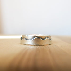 Custom Wedding Ring | Custom Mountain Ring | Unisex Wedding Ring | Mountain Ring