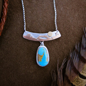 Desertscape Necklace, Desert Necklace, Turquoise necklace, Southwest Jewelry