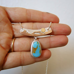 Desertscape Necklace, Desert Necklace, Turquoise necklace, Southwest Jewelry