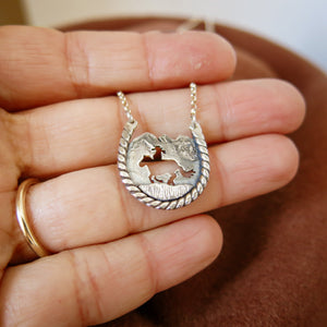 Cowgirl Necklace, Cowgirl Jewelry, Horse Jewelry, Horseshoe necklace, Giddy Up