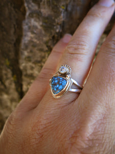 Turquoise Wedding Ring | Moissanite and turquoise
