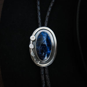 Sodalite, Sodalite Bolo Tie, Moon Cycle Bolo Tie