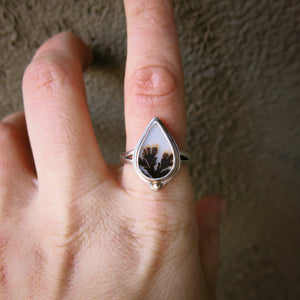 Dendritic Agate Ring, Dendritic Agate Wedding Ring