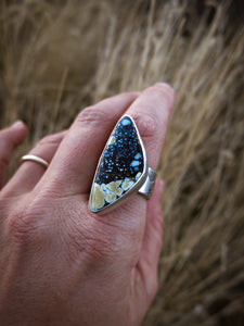 Desert Bloom Variscite Ring, Variscite Mountain Ring