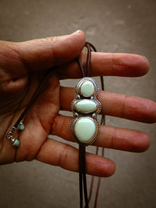 Prince Variscite Bolo Tie, Feminine Bolo Tie, Variscite Bolo Tie